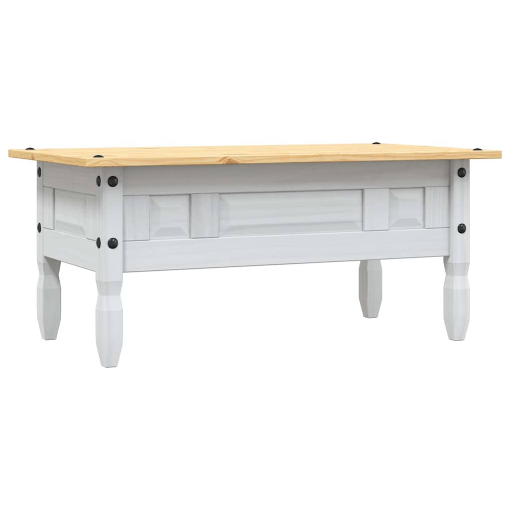 Table basse de style mexicain en pin blanc 100x55x44 cm