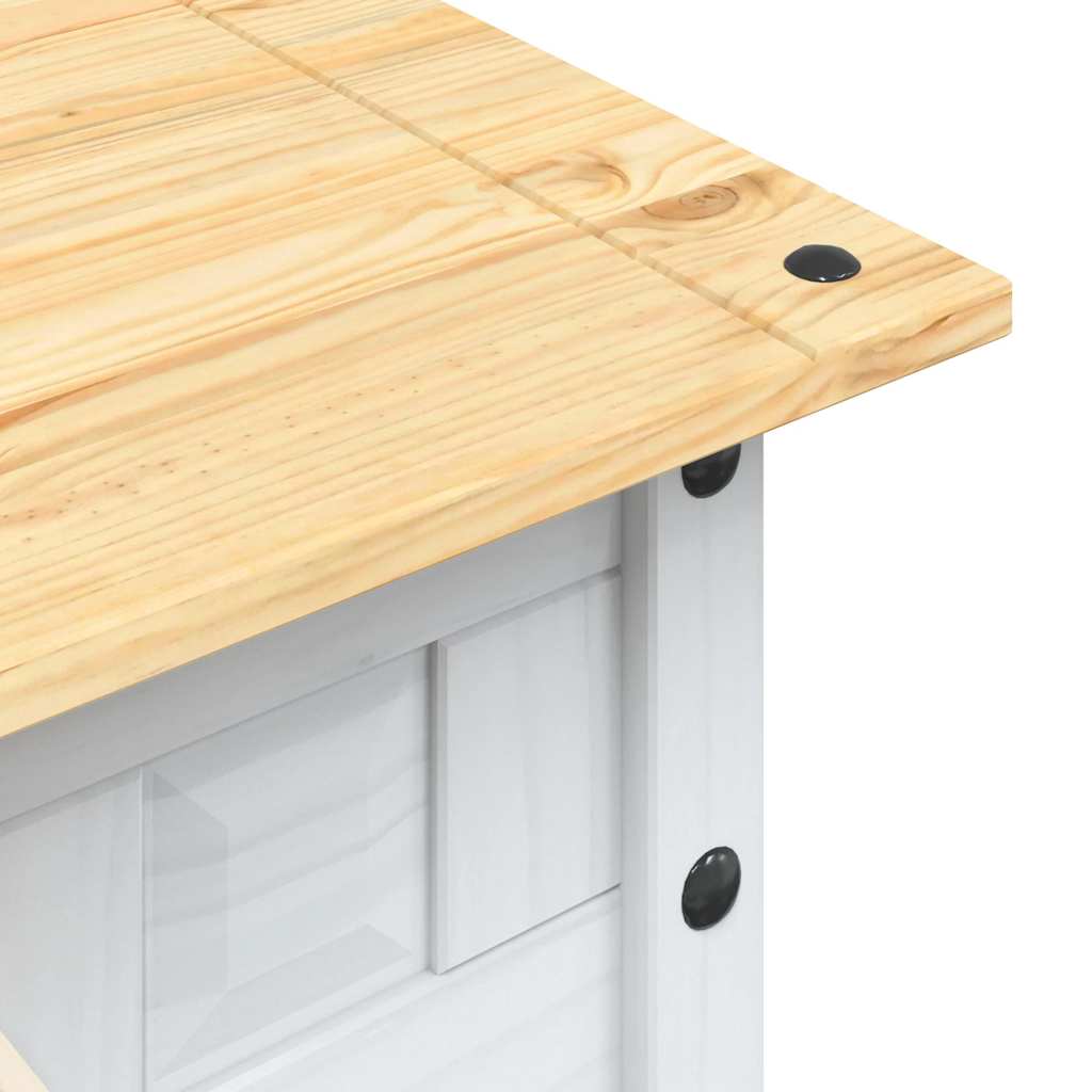Table basse de style mexicain en pin blanc 100x55x44 cm