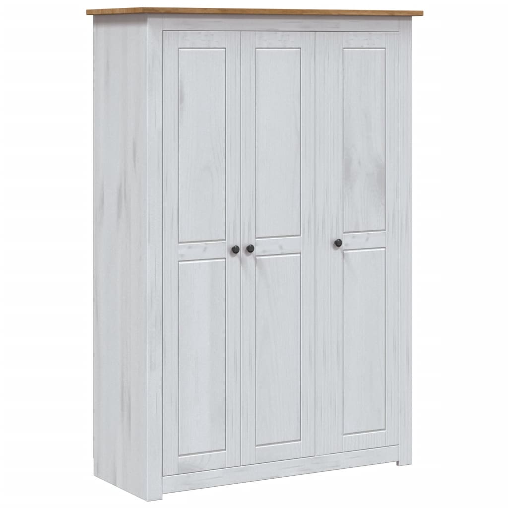Wardrobe 3-door white 118×50×171.5 cm pine Panama series