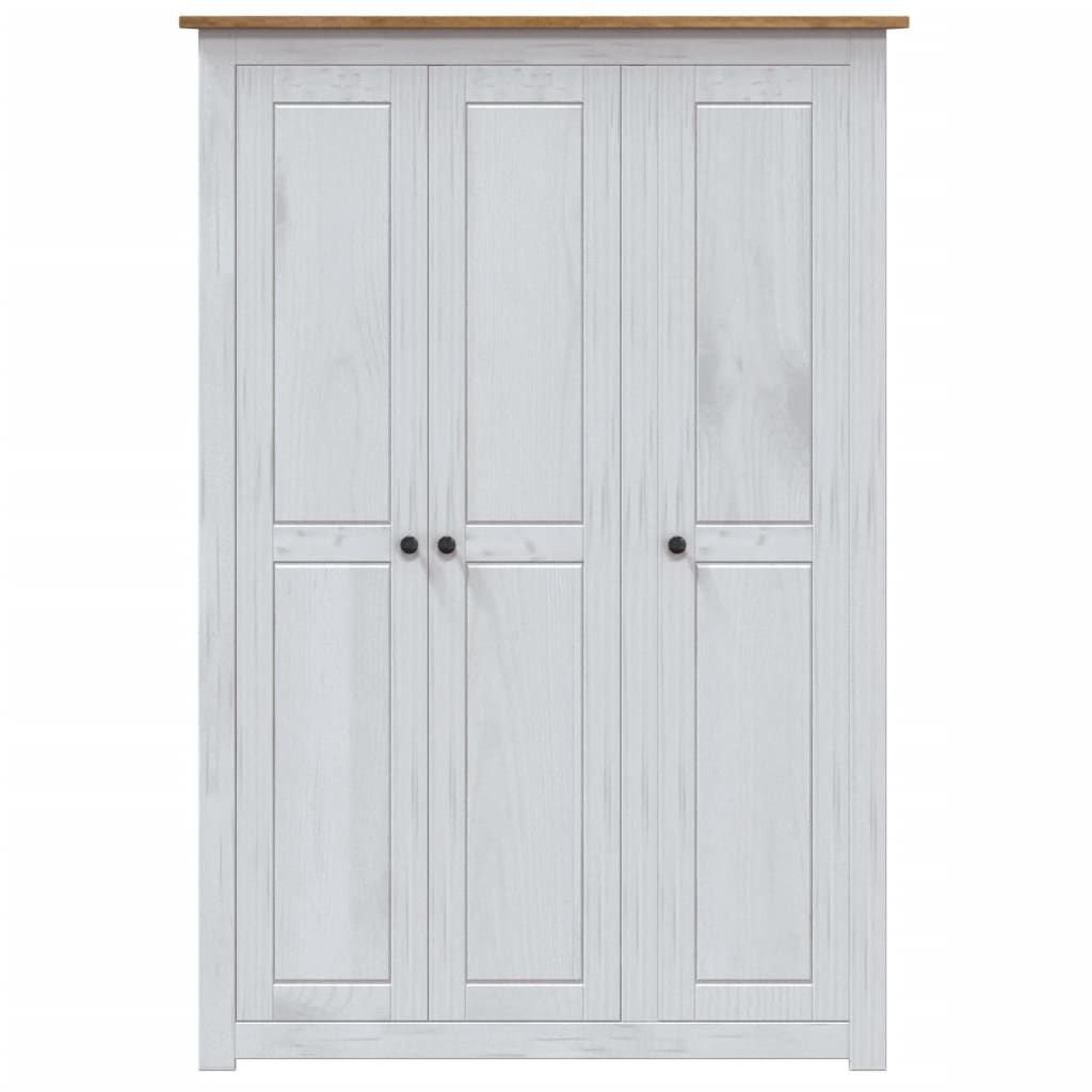 Wardrobe 3-door white 118×50×171.5 cm pine Panama series