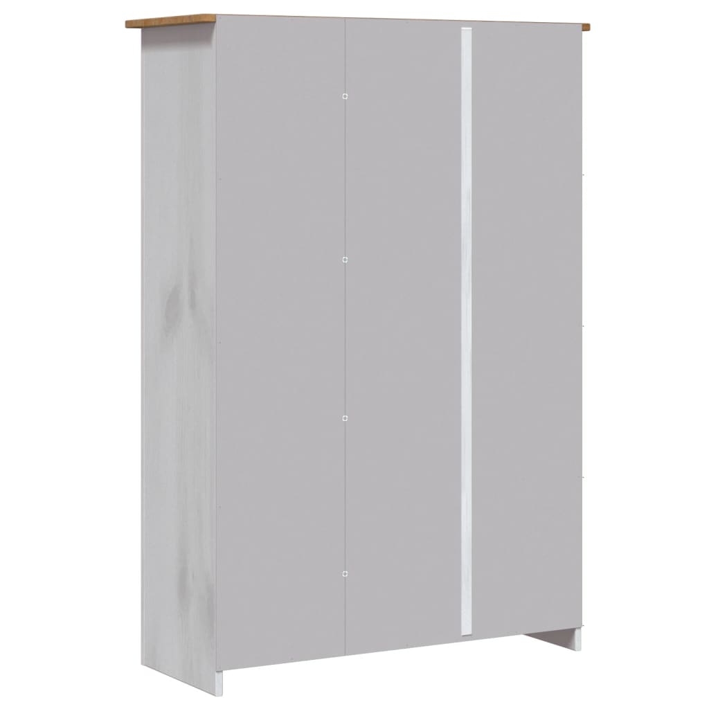 Wardrobe 3-door white 118×50×171.5 cm pine Panama series