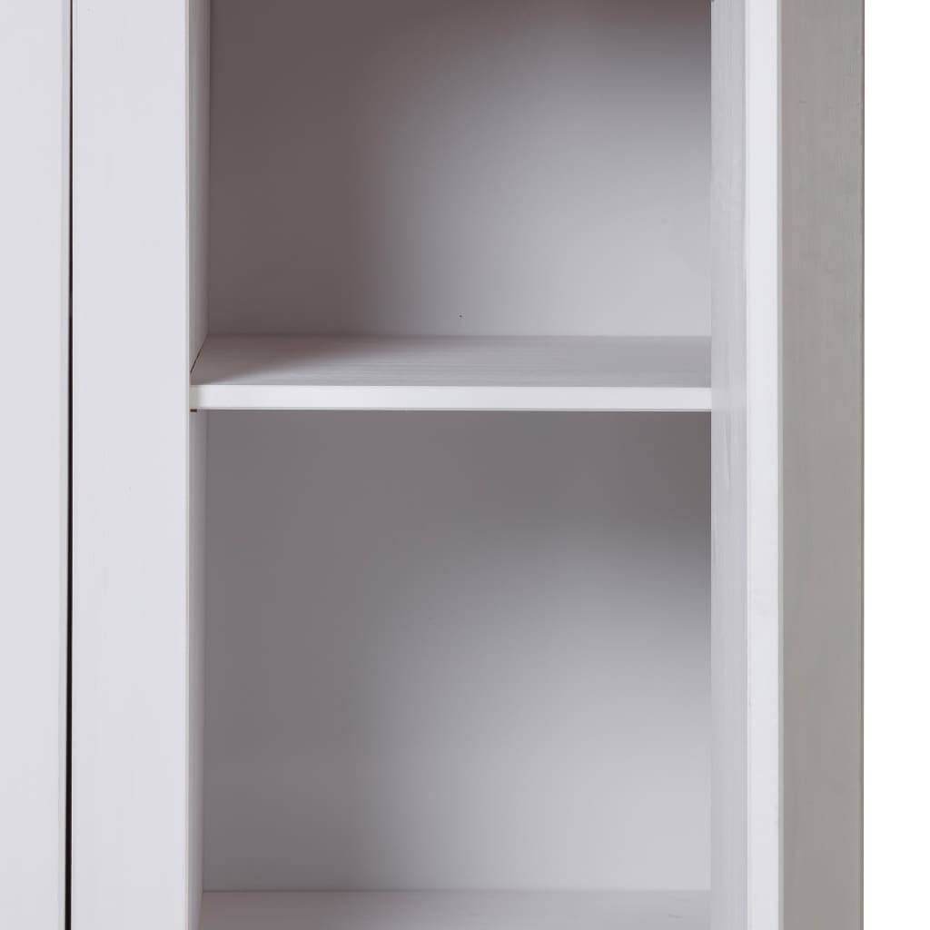 Wardrobe 3-door white 118×50×171.5 cm pine Panama series