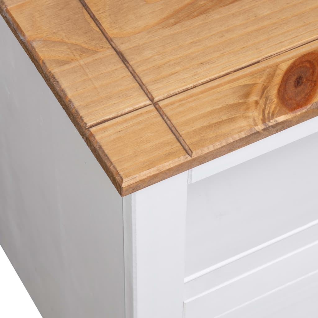TV corner cabinet white 93 x 49 x 49 cm solid Panama pine