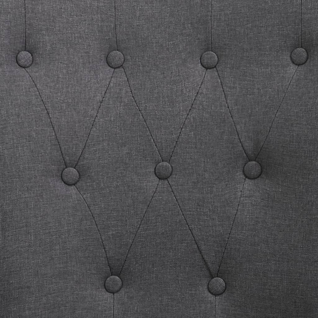 Esszimmerstühle mit Armlehnen 4 Stk. Dunkelgrau Stoff