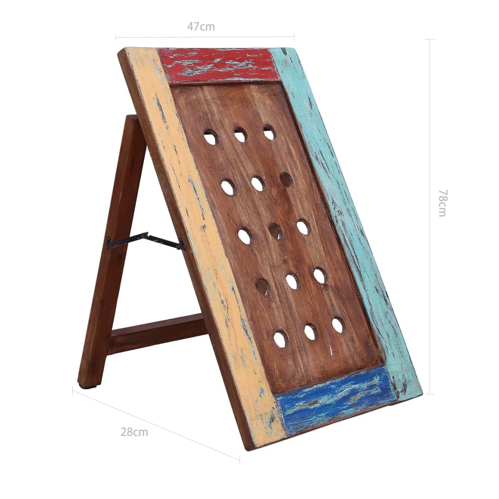 Weinregal für 15 Flaschen 47×28×78 cm Massives Altholz