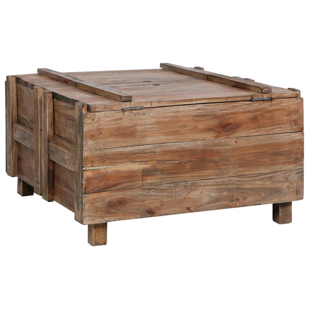 Couchtisch 65x65x38 cm Altholz Massiv