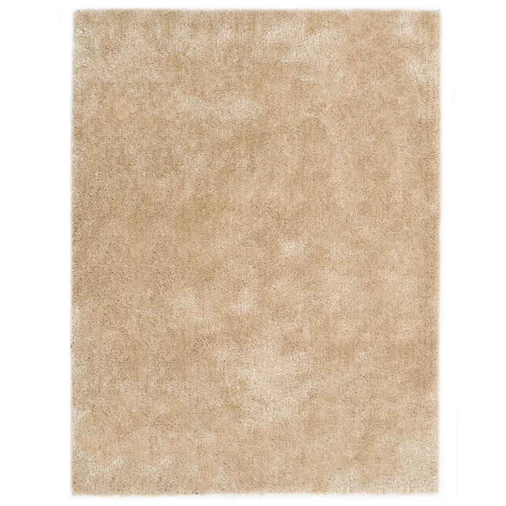 Hochflor-Teppich 140 x 200 cm Beige