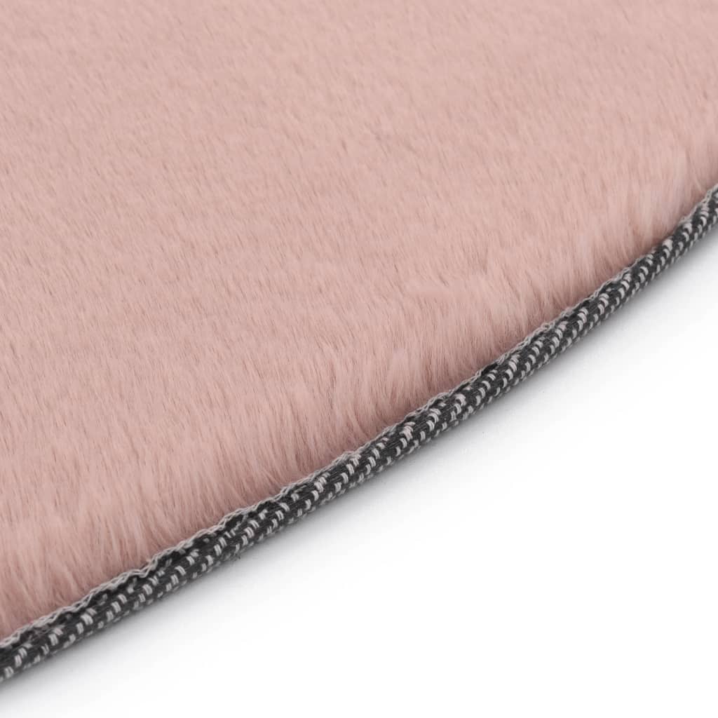 Teppich 160 cm Kunstkaninchenfell Altrosa