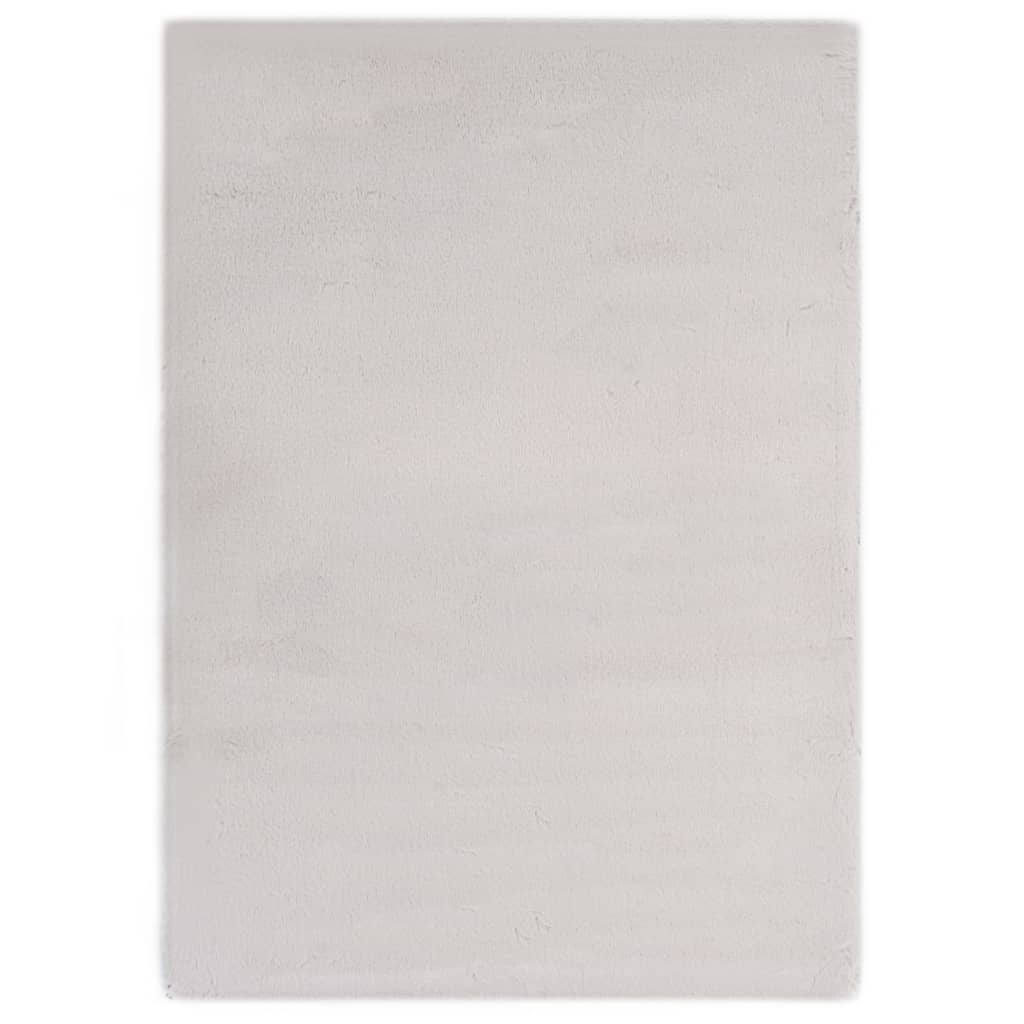 Teppich 120 x 160 cm Kunstkaninchenfell Grau