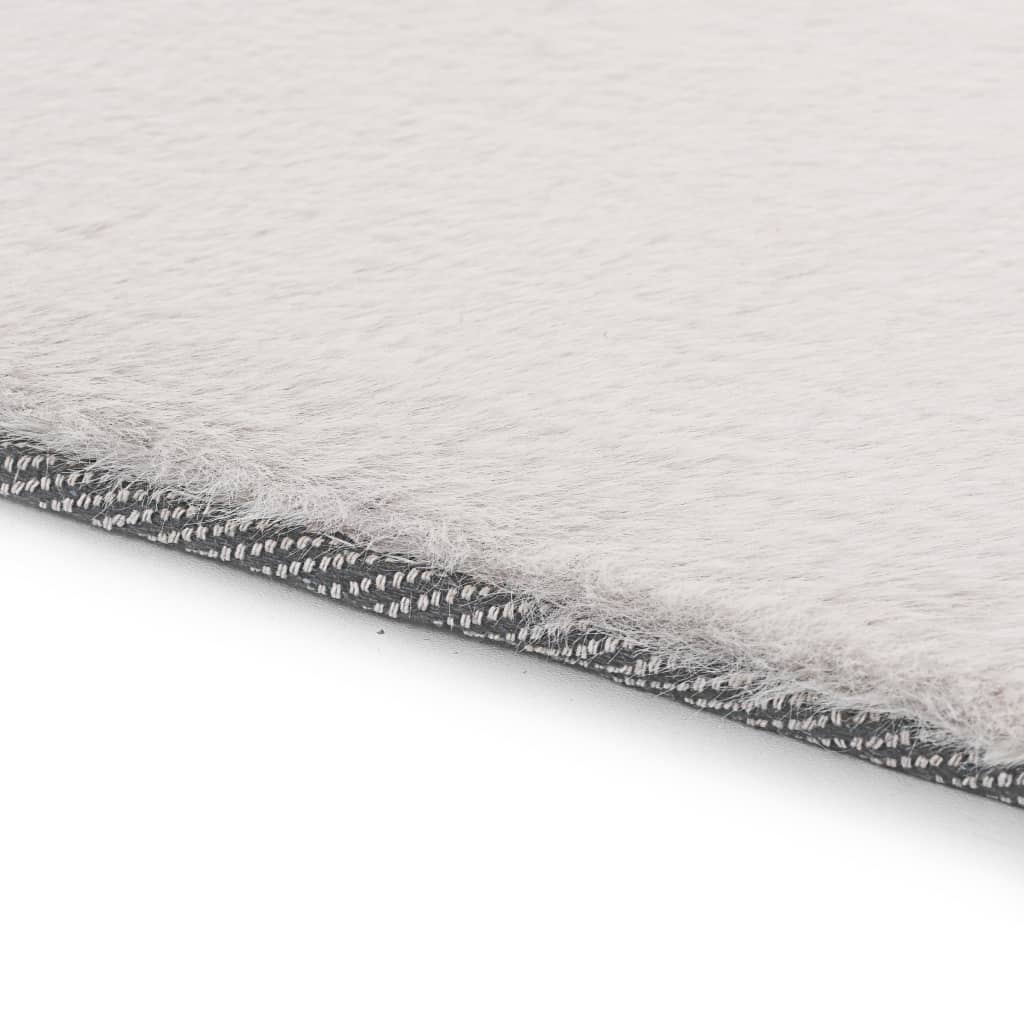 Teppich 140×200 cm Kunstkaninchenfell Grau