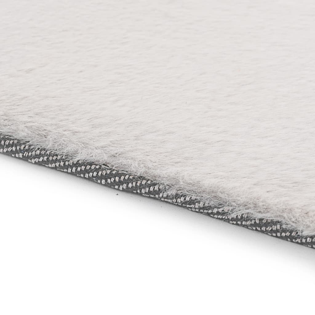 Teppich 160×230 cm Kunstkaninchenfell Grau