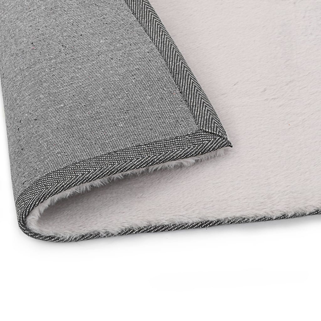 Teppich 160×230 cm Kunstkaninchenfell Grau