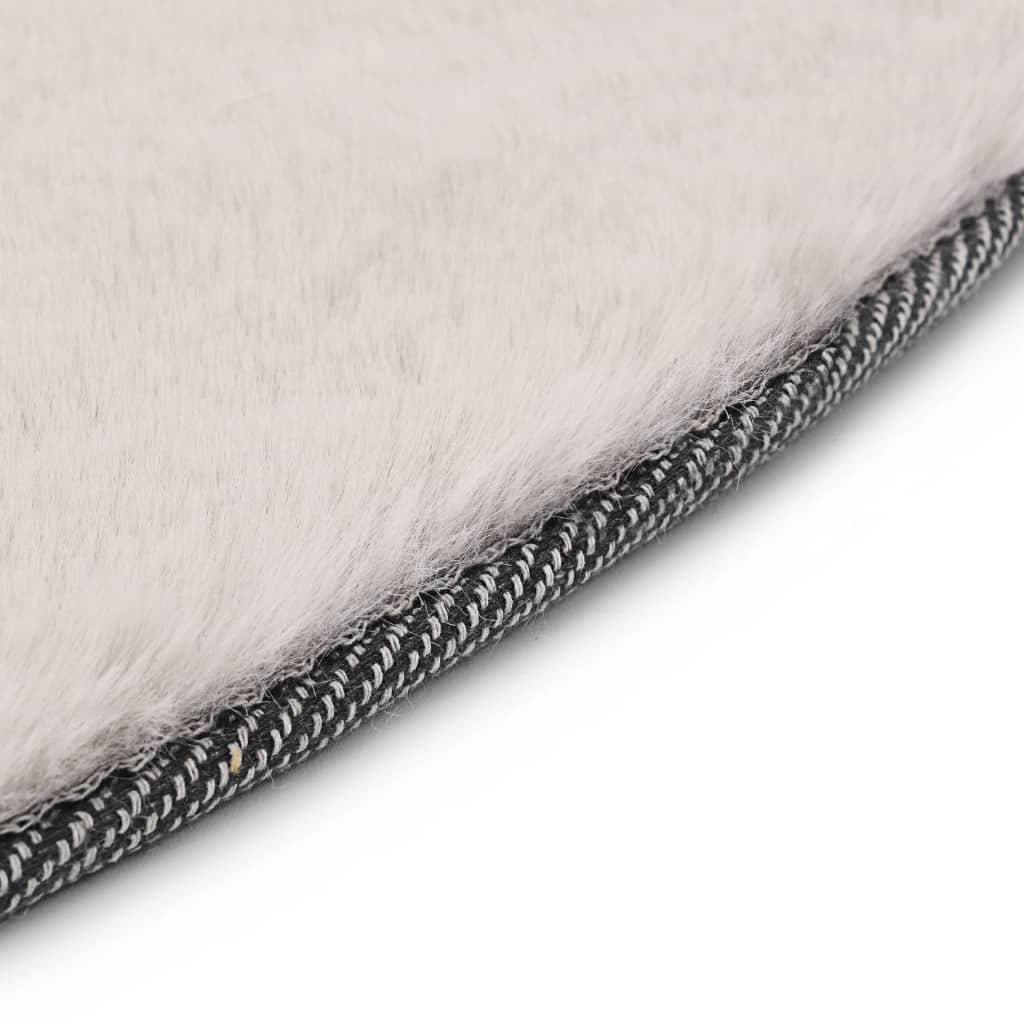 Teppich 80 cm Kunstkaninchenfell Grau