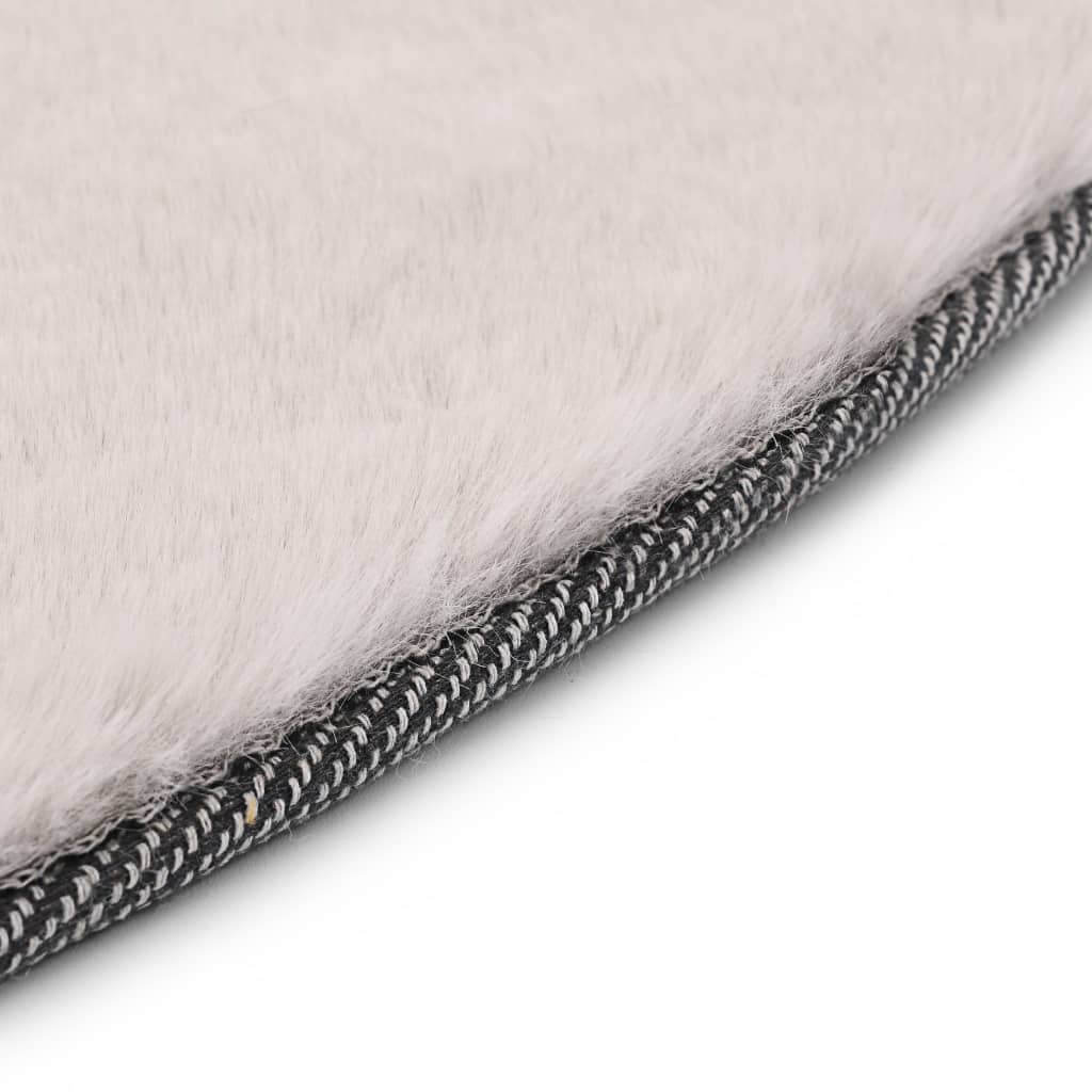 Teppich 160 cm Kunstkaninchenfell Grau
