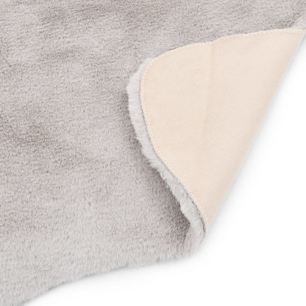 Teppich 65x95 cm Kunstfell Grau