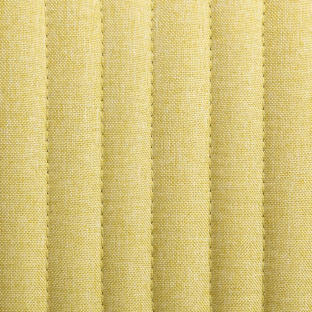 Chaises de salle à manger, 4 pièces, tissu vert