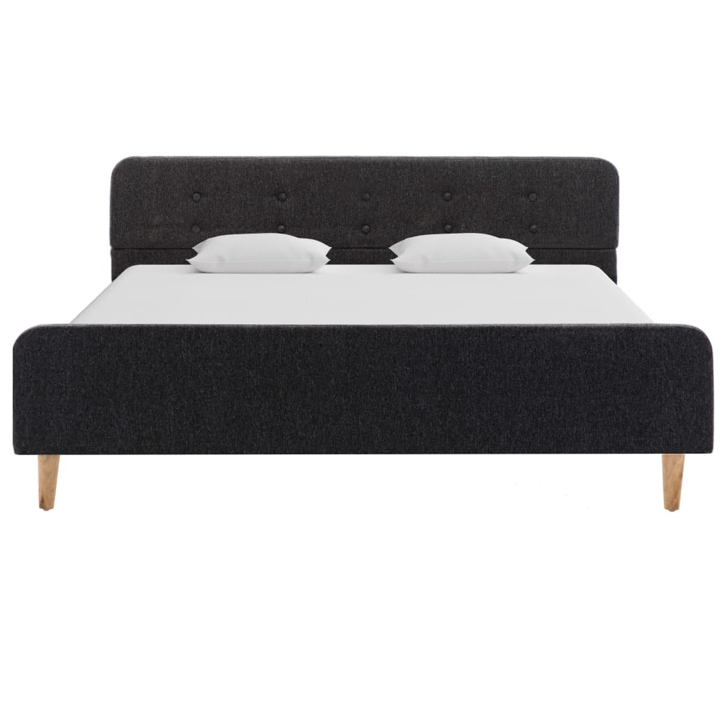 Bettgestell Dunkelgrau Sackleinen 160x200 cm