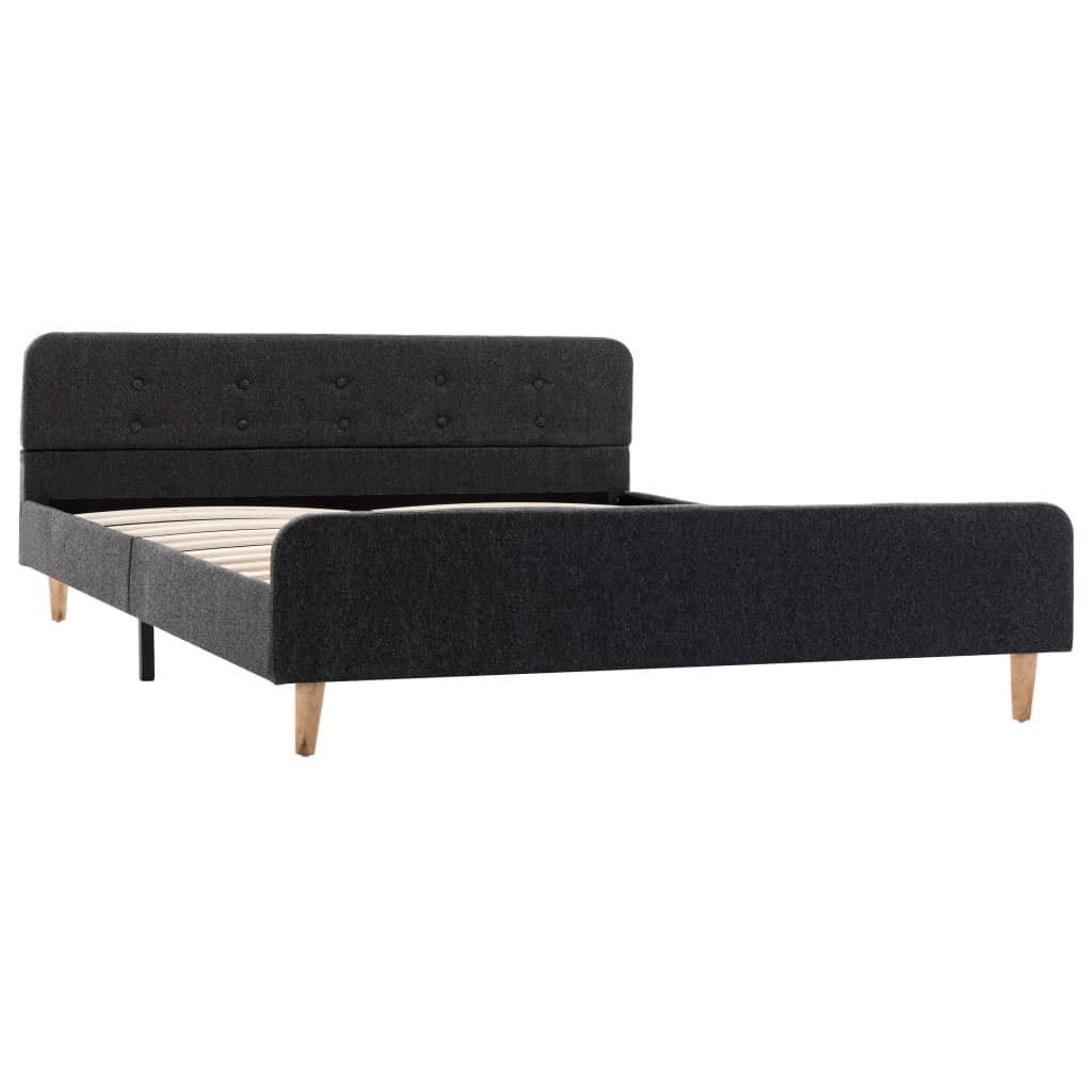 Bettgestell Dunkelgrau Sackleinen 160x200 cm
