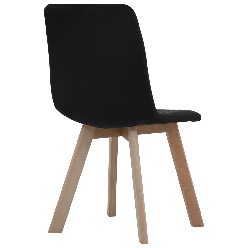 Esszimmerstühle 4 Stk. Schwarz Samt