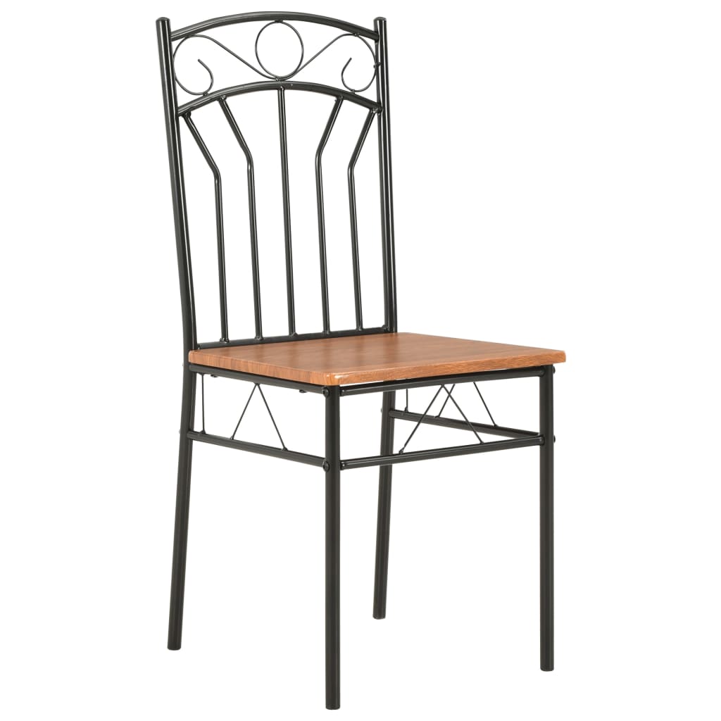 Dining room chairs 2 pcs. Brown MDF