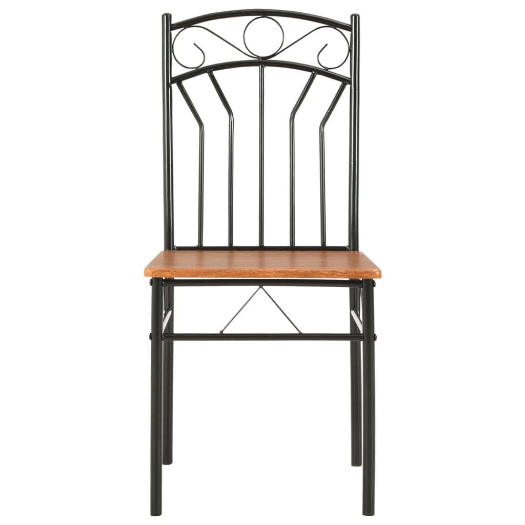 Dining room chairs 2 pcs. Brown MDF