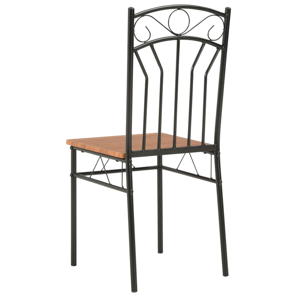 Dining room chairs 2 pcs. Brown MDF