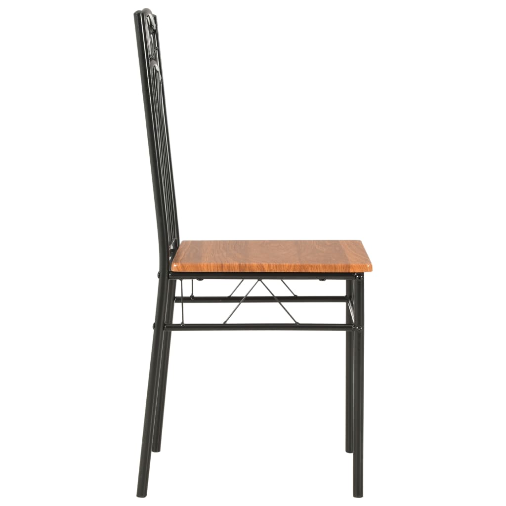 Dining room chairs 2 pcs. Brown MDF