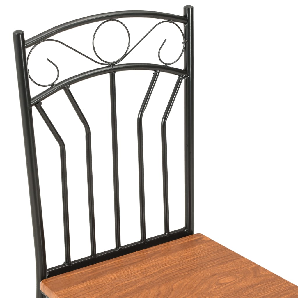 Dining room chairs 2 pcs. Brown MDF