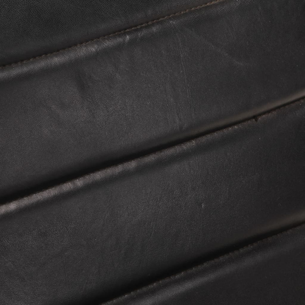 Fauteuil en cuir véritable noir