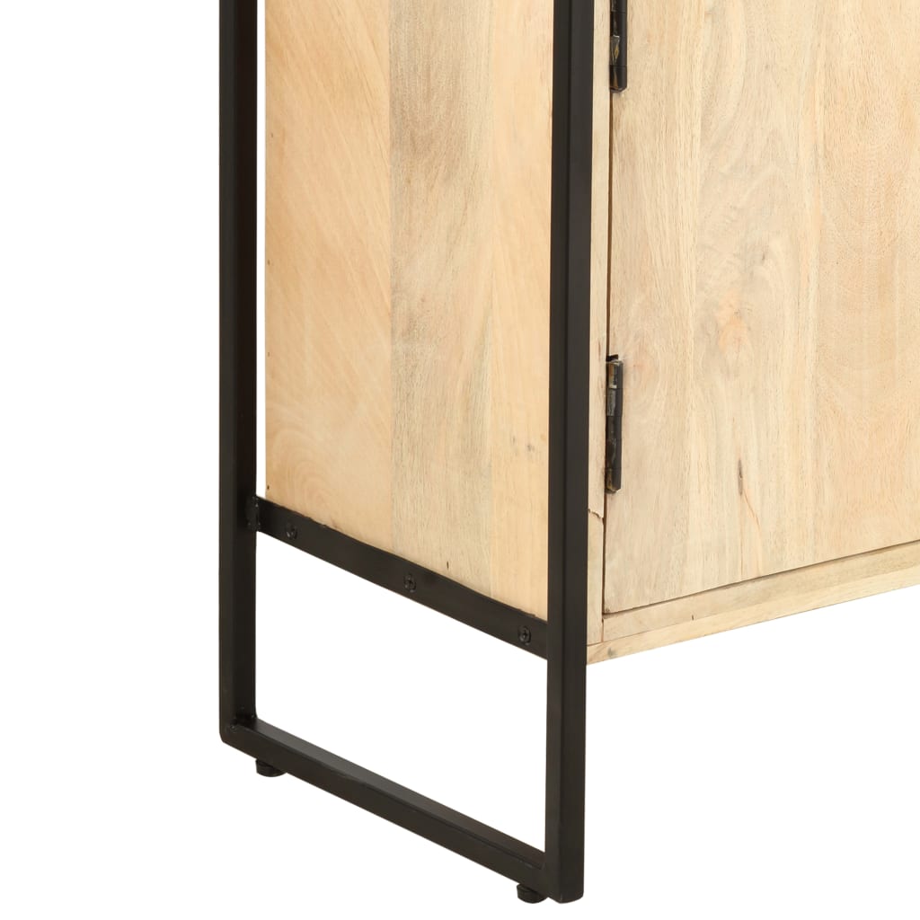 Bookcase 4 levels 124x30x180 cm mango solid wood