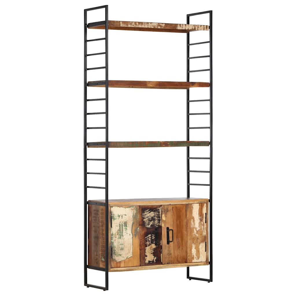 Bücherregal 4 Ebenen 80x30x180 cm Altholz Massiv