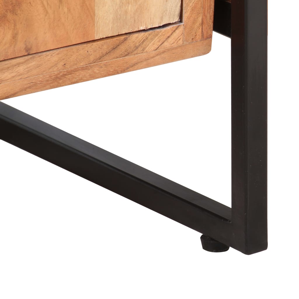 Bibliothèque 4 niveaux 80x30x180 cm en bois d'acacia massif