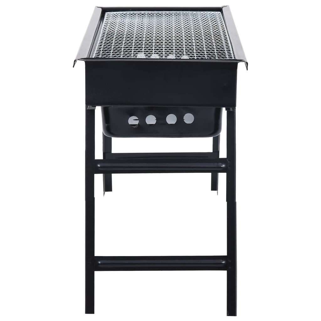 Grill de camping portable en acier 60×22,5×33 cm