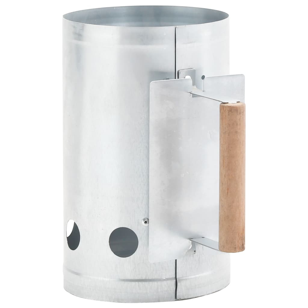 Chimney starter for charcoal grill Galvanized steel