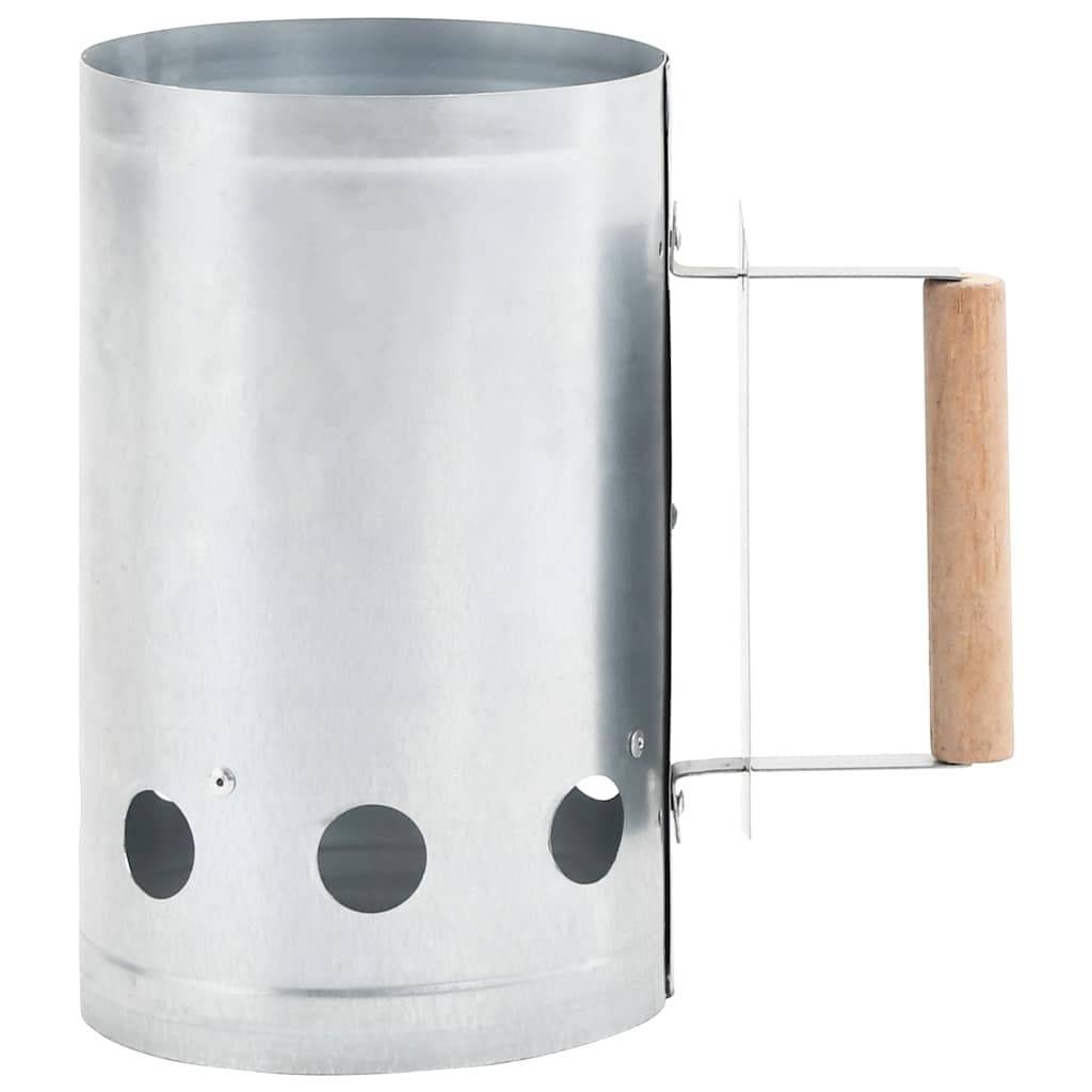 Chimney starter for charcoal grill Galvanized steel