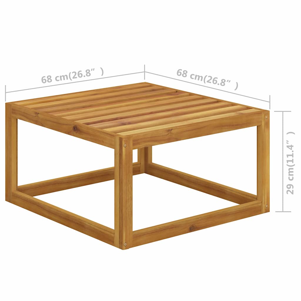 5-tlg. Garten-Lounge-Set mit Auflagen Massivholz Akazie
