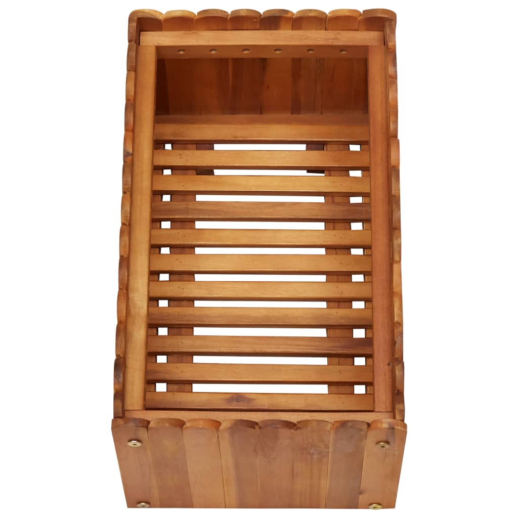 Garden raised bed 50 x 30 x 25 cm solid acacia wood