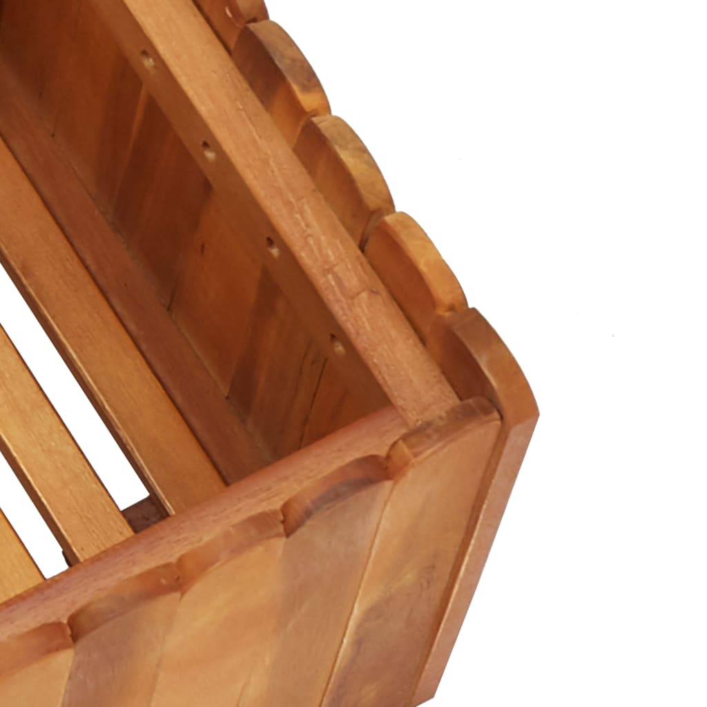 Garden raised bed 50 x 30 x 25 cm solid acacia wood