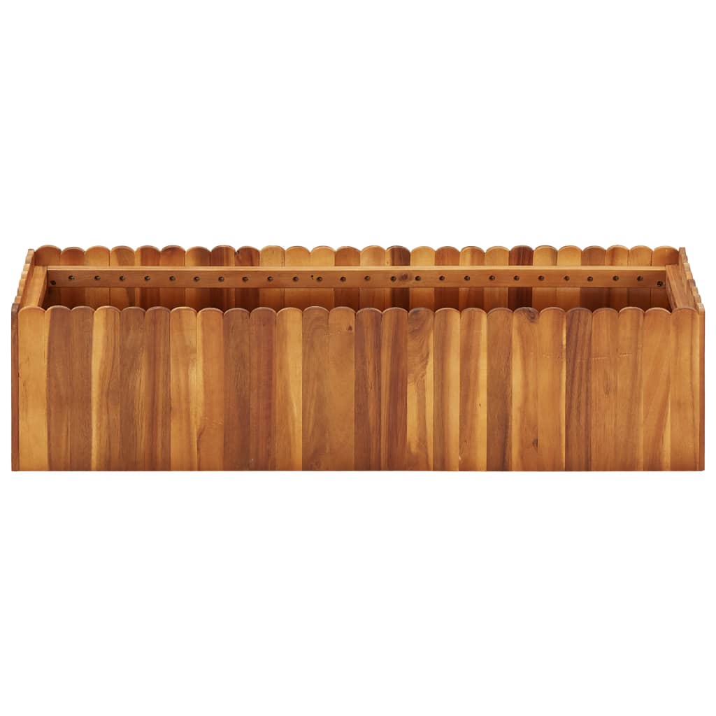 Garden raised bed 100 x 30 x 25 cm solid acacia wood