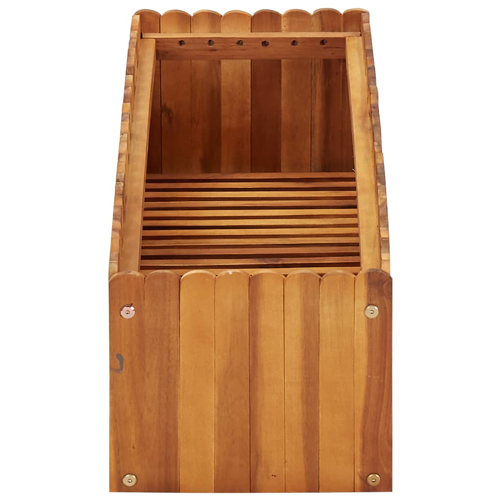 Garden raised bed 100 x 30 x 25 cm solid acacia wood