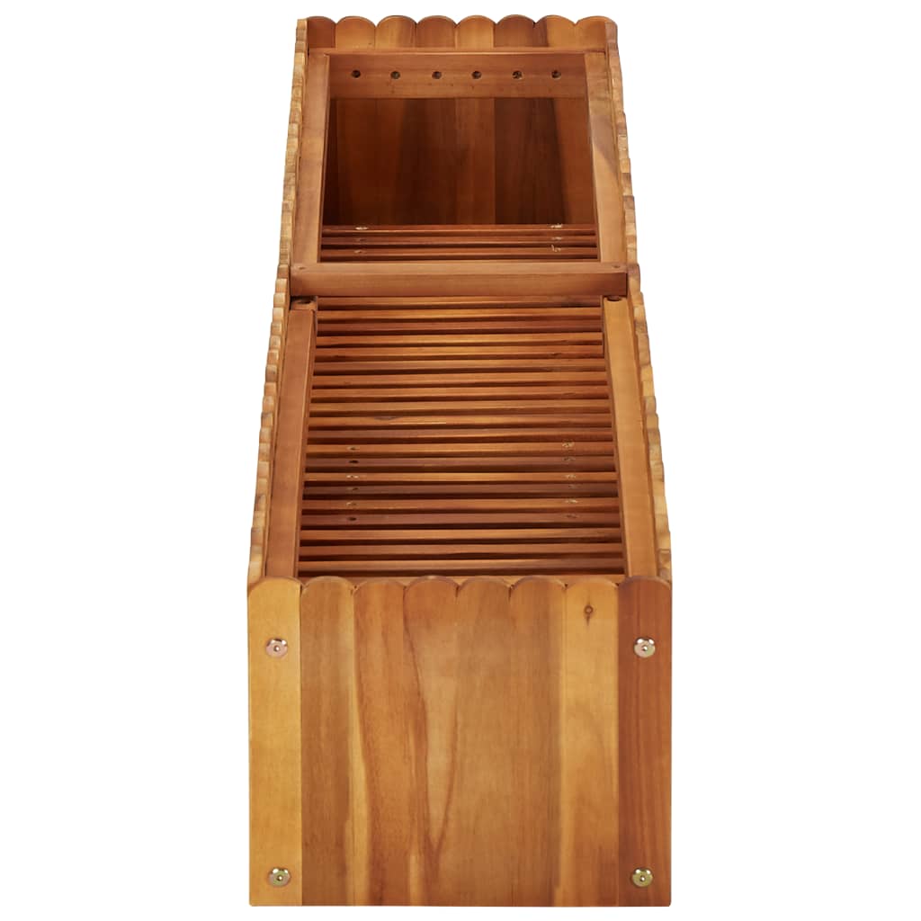 Garden raised bed 150x30x25 cm solid acacia wood