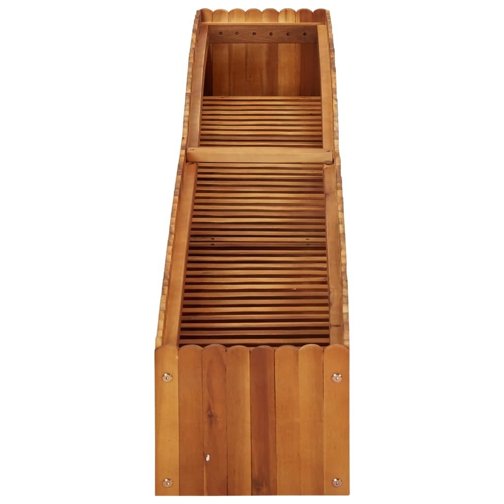 Garden raised bed 200x30x25 cm solid acacia wood