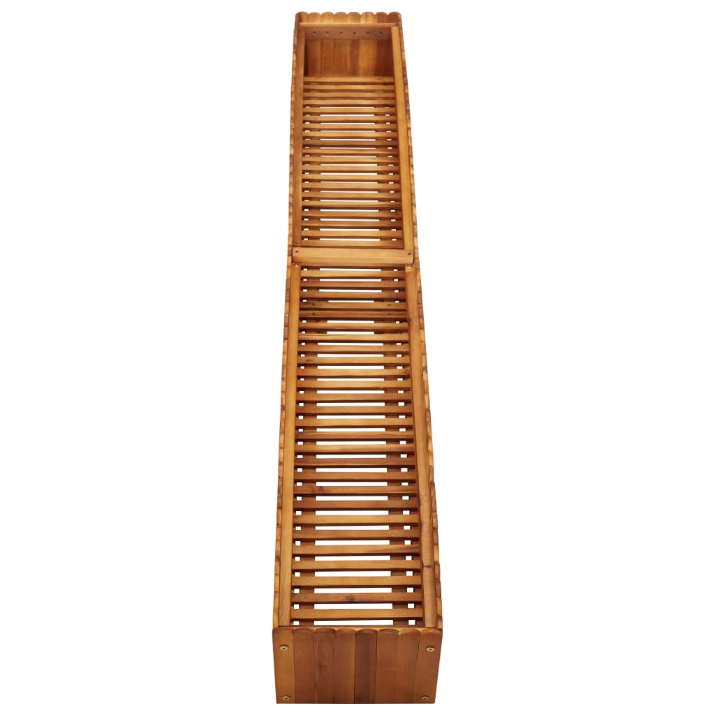 Garden raised bed 200x30x25 cm solid acacia wood