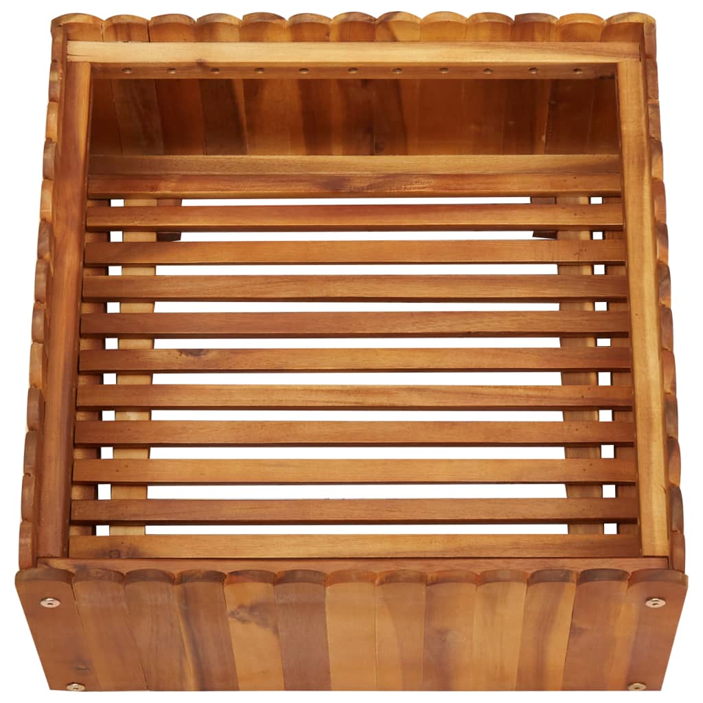 Garden raised bed 50 x 50 x 25 cm solid acacia wood