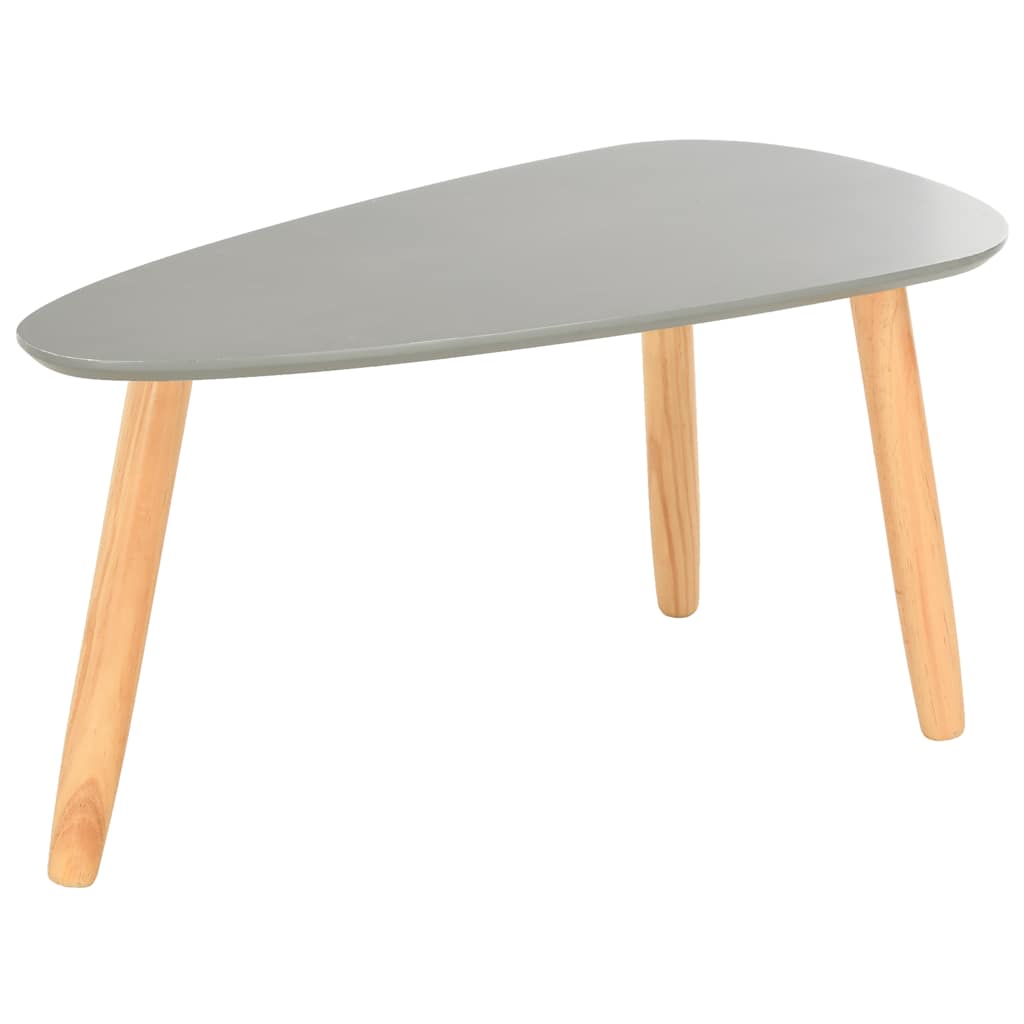 Coffee tables 2 pcs. Gray pine solid wood