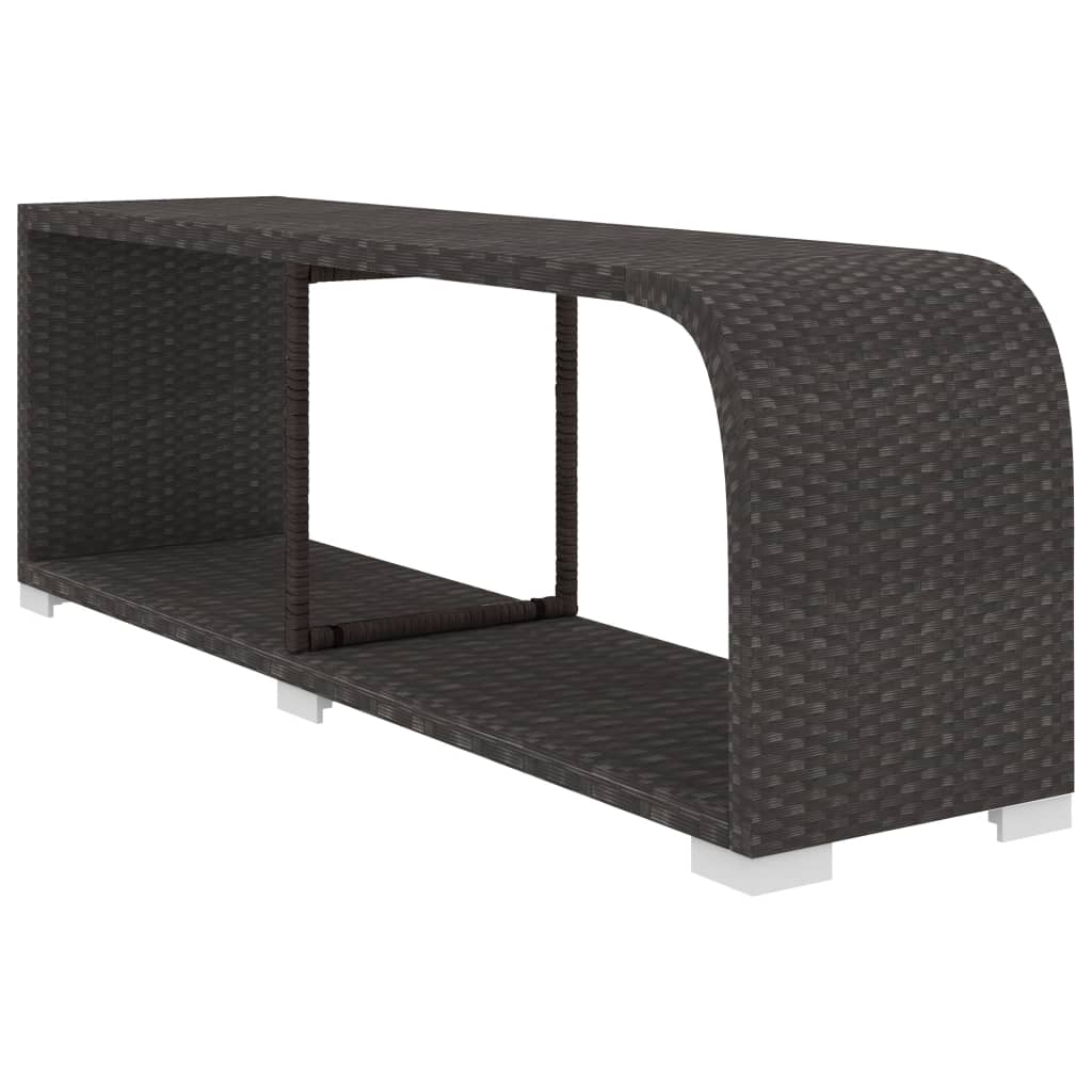 10 pièces. Salon de jardin avec coussins poly rotin noir