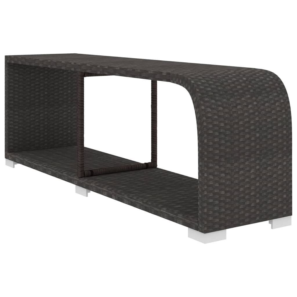 10 pièces. Salon de jardin avec coussins poly rotin noir