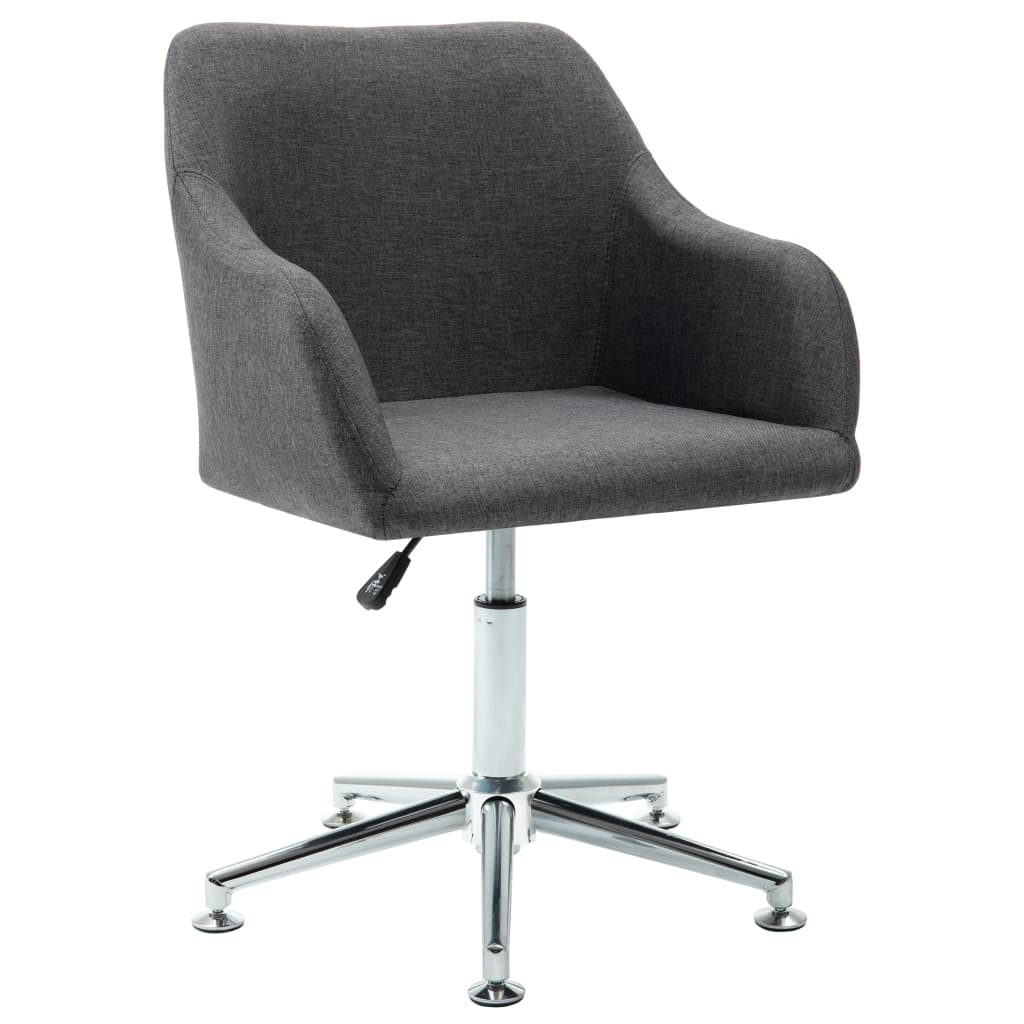 Office chair swivel dark grey fabric