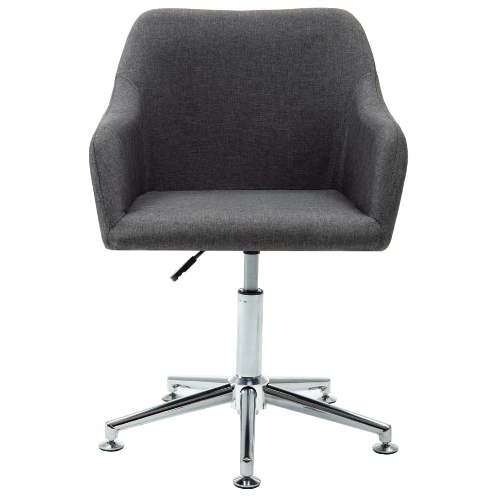 Office chair swivel dark grey fabric
