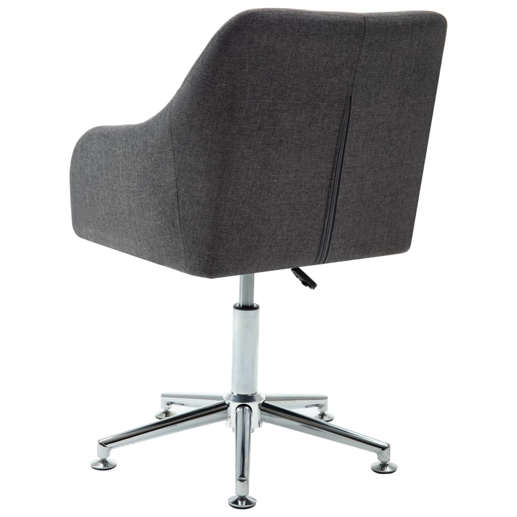 Office chair swivel dark grey fabric